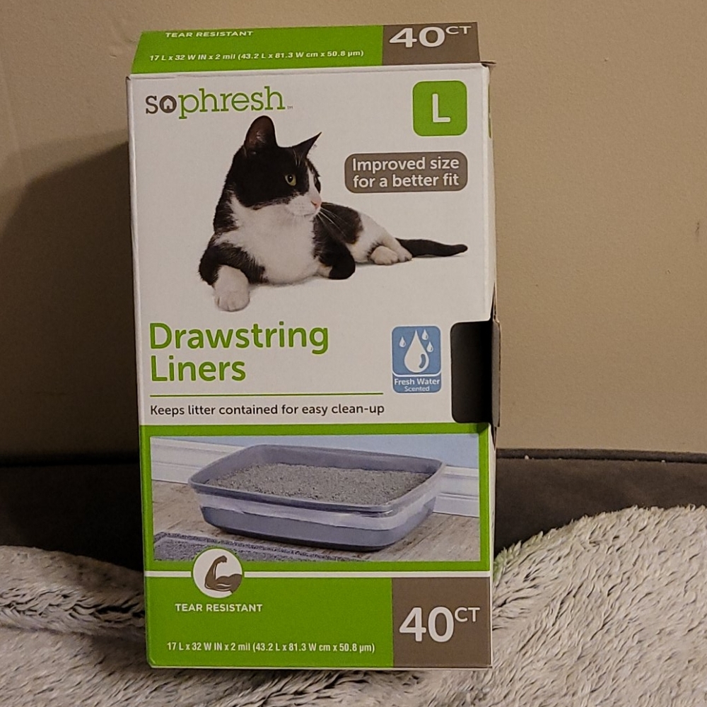 40ct SoPhresh Pet Litter Drawstring Liners